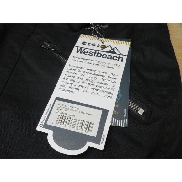 Westbeach Womens Blue Bird Pants Ski Snow Snowboard Vented‎ Black Size XS 30x31 - Picture 11 of 15